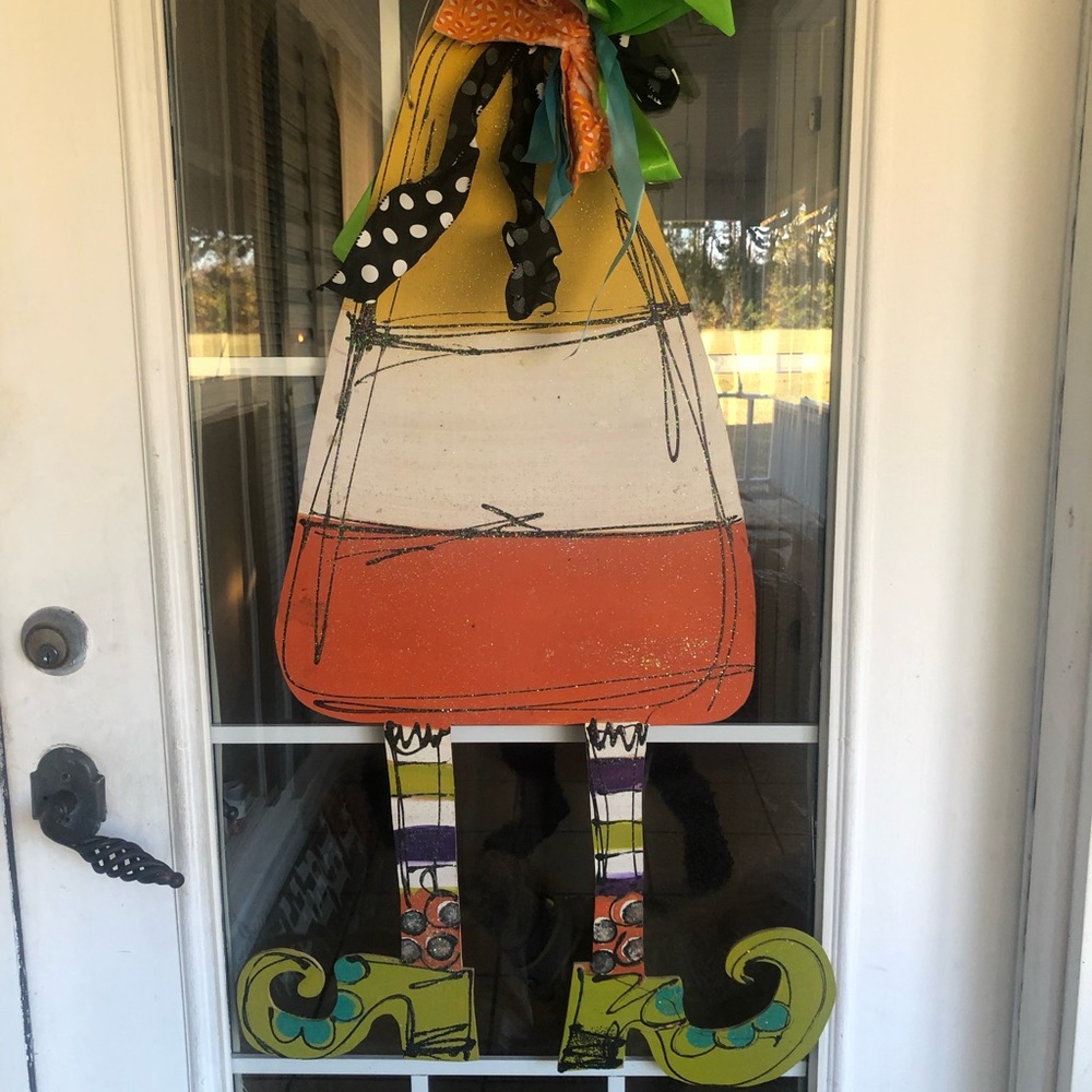 Halloween candy corn door decorations